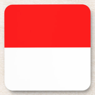 Hard plastic onderzetter met Indonesische vlag