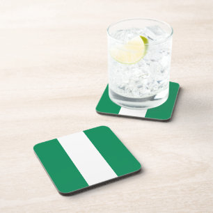 Hard plastic onderzetter met Nigeriaanse vlag