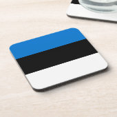 Hard plastic onderzetter met vlag van Estland (Linkerzijde)