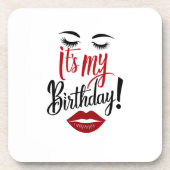 Hard plastisch Onderzetter - Het is mijn verjaarda (Voorkant)