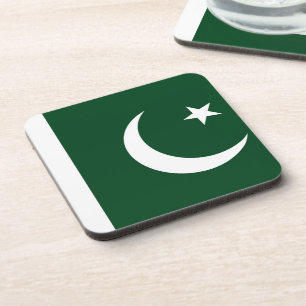 Hard plastisch onderzetter met Pakistaanse vlag