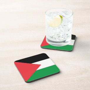 Hard plastisch onderzetter met Palestijnse vlag