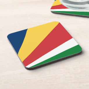 Hard plastisch onderzetter met Seychellen kleuren