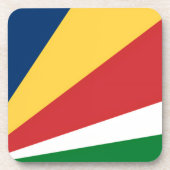 Hard plastisch onderzetter met Seychellen kleuren (Voorkant)