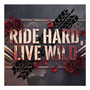 hard rijden, wild leven foto afdruk