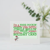 Hard Rock Feestdagen leuk vakantie briefkaart (Staand voorkant)