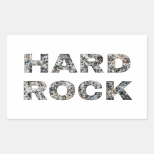 Hard Rock Granite-tekst Rechthoekige Sticker