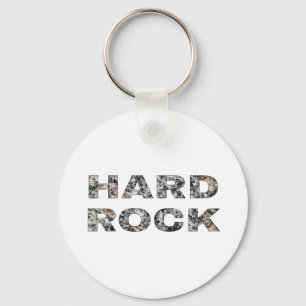 Hard Rock Granite-tekst Sleutelhanger