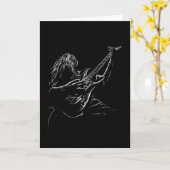 Hard Rock Heavy Metal Art Guitariste carte d'anniv (Fleur jaune)