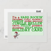 Hard Rock Holidays drôle carte postale de vacances (Devant / Derrière)