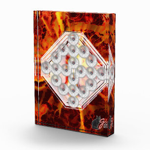 Hard Rock Kleur Illustratie Acryl Blok