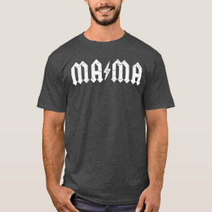 Hard Rock Mom Mama Bliksemschicht retro grappig T-shirt