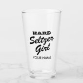 Hard seltzer meisje aangepaste vrijgezellenfeest g glas (Voorkant)