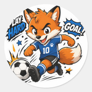 HARD SPELEN DOELPUNT VOS VOETBAL STICKER