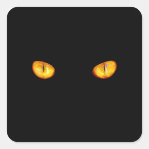 Hard Stare van Golden Bombay Cat Eyes Vierkante Sticker