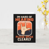 Hard van het Horen Doven Awareness Citaten ASL Sig Kaart (Gele Bloem)