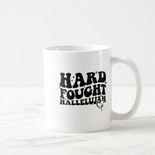 Hard Verworven Hallelujah Kruis Hart Glans Kunst Koffiemok