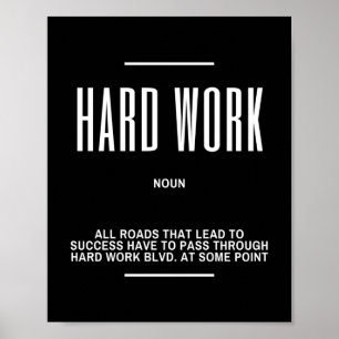 Hard werk Blvd. Inspirerend prijsopgave Poster