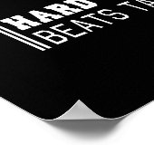 Hard werk slaat Talent aan Poster (Hoek)