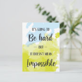 hard werken | Aanmoediging van Waterverf Briefkaart (Staand voorkant)