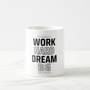 Hard Werken Droom Groot Motivatie Truckerhoed   In Koffiemok