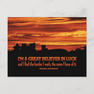 Hard werken en Luck Post Kaart