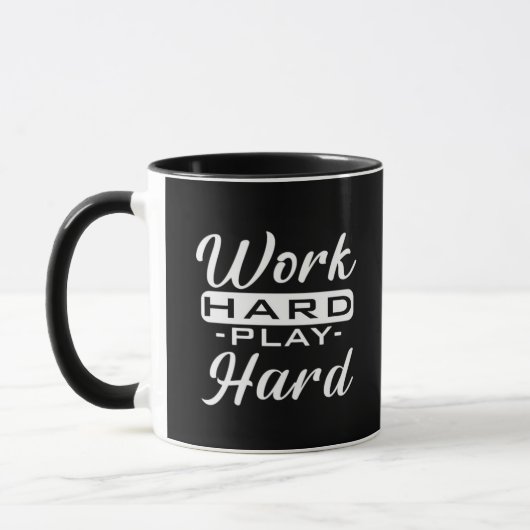 Hard werken - Hard spelen - Dag van de Arbeid Mok (Links)