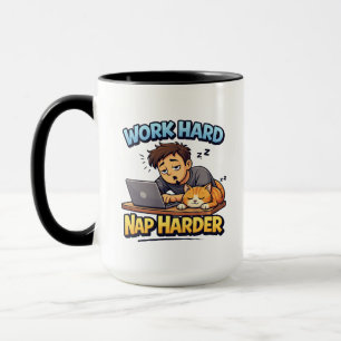 Hard Werken Harder Pitten Kat Grappige Motivatie C Mok