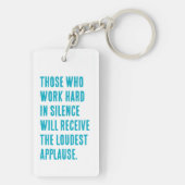 Hard werken in Silence Sleutelhanger - Luid Applau (achterkant)