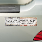 hard werken = lukken bumpersticker (Op auto)