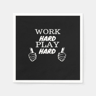 Hard werken Play Hard Black Achtergrond Fitted V-h Servet