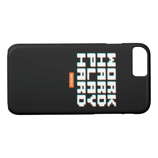 Hard werken Play Hard Classic Luiaard Case-Mate iPhone Case (Achterkant (Horizontaal))