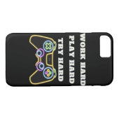 Hard werken Play Hard Classic Trending Case-Mate iPhone Case (Achterkant (Horizontaal))