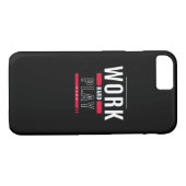 Hard werken Play Hard Classic Viral Case-Mate iPhone Case (Achterkant (Horizontaal))