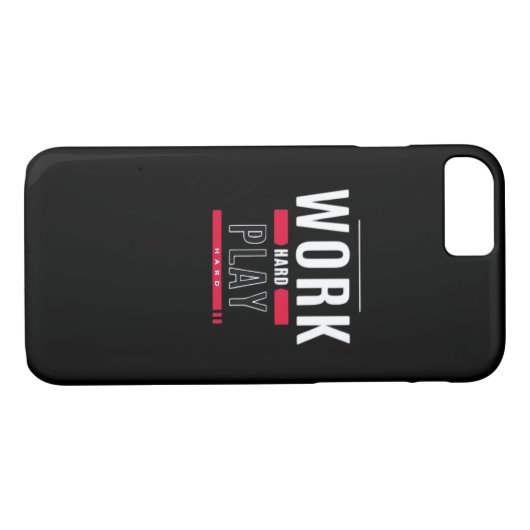 Hard werken Play Hard Classic Viral Case-Mate iPhone Case (Achterkant (Horizontaal))