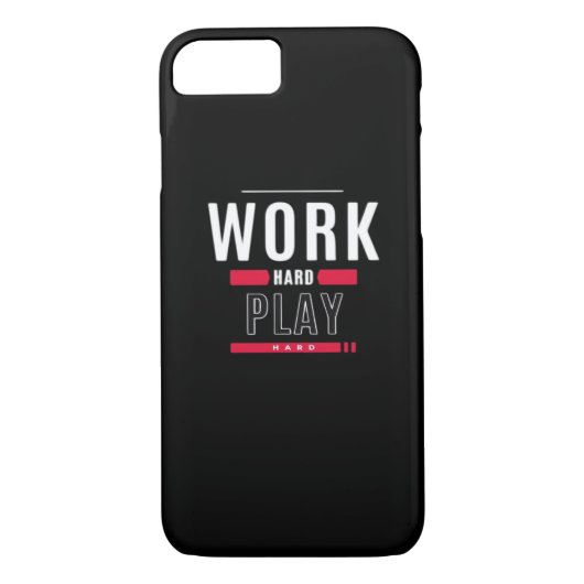 Hard werken Play Hard Classic Viral Case-Mate iPhone Case (Achterkant)