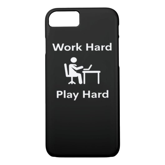 Hard werken Play Hard Laptop Case-Mate iPhone Case (Achterkant)
