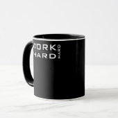 Hard werken Play Hard White & Black Classic Mok (Voorkant links)