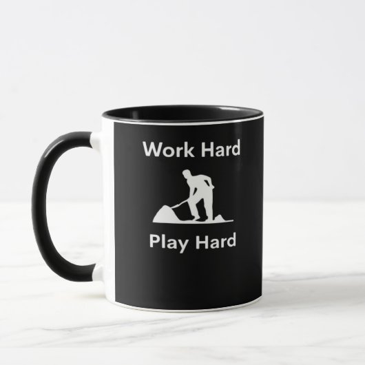 Hard werken Play Hard Worker - White Classic Mok (Links)