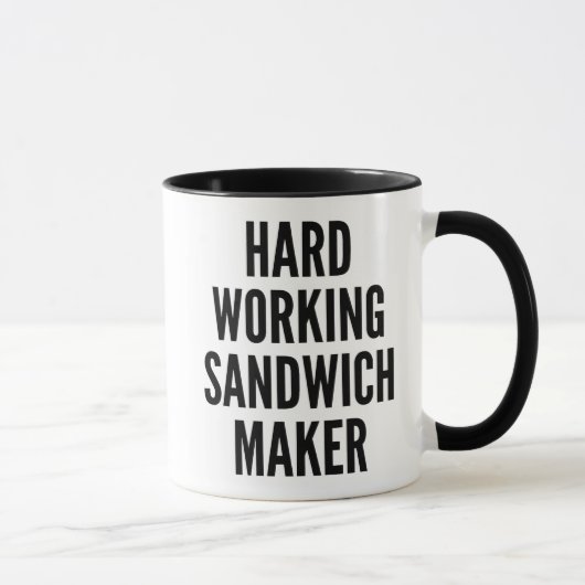Hard werken Sandwich Maker Mok (Rechts)