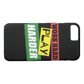 Hard werken Speel Hard Essentiële Trend Case-Mate iPhone Case (Achterkant (Horizontaal))