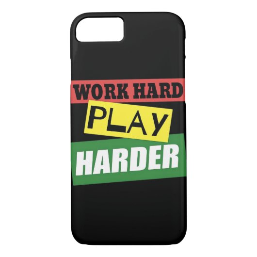Hard werken Speel Hard Essentiële Trend Case-Mate iPhone Case (Achterkant)