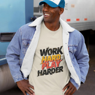 Hard werken Speel harder - Grappig werk Giftful T-shirt