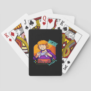Hard werken Speel zo hard Motivatie Quote Pokerkaarten