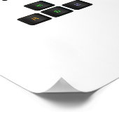 Hard werken Speel zo hard - RGB Poster (Hoek)