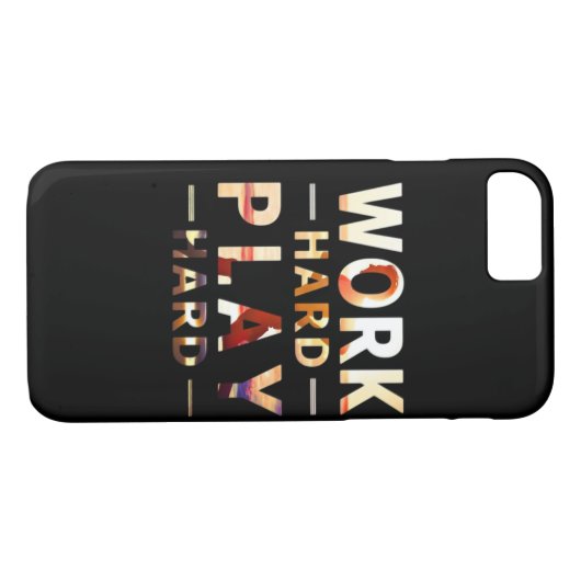 Hard werken Spelen Hard Essential Quote Case-Mate iPhone Case (Achterkant (Horizontaal))