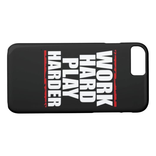 Hard werken Spelen Hard Essentieel Grappig Case-Mate iPhone Case (Achterkant (Horizontaal))
