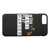 Hard werken spelen hard grappig Case-Mate iPhone case (Achterkant (Horizontaal))