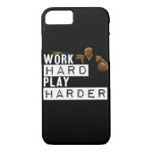 Hard werken spelen hard grappig Case-Mate iPhone case (Achterkant)