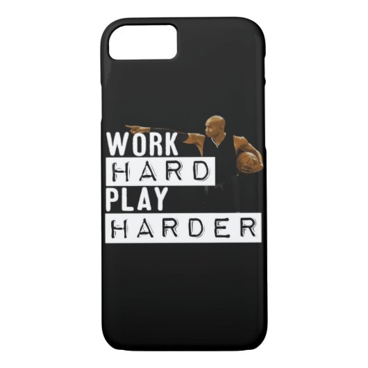 Hard werken spelen hard grappig Case-Mate iPhone case (Achterkant)